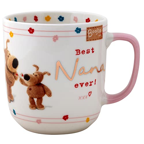 Boofle 62658 Best, Cute Hot Drinks, Ideal Birthday, Christmas, Thanksgiving Gift for Nana, Novelty Tea Mug-Ceramic, 320ml