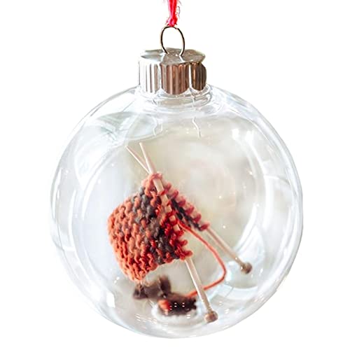 Festive Knit Holiday Tree Hanging Ball Decor