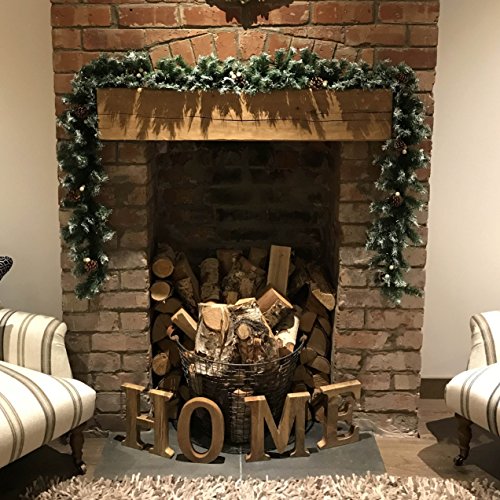 Premier 270cm (9ft) Christmas Garland Decoration Snow Tips White Berries & Cones