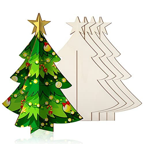 Wooden DIY Miniature Tabletop Christmas Tree Decorations