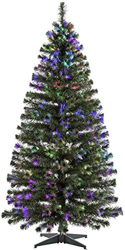 6ft Green Christmas Xmas Tree with Colorful Fiber Optics