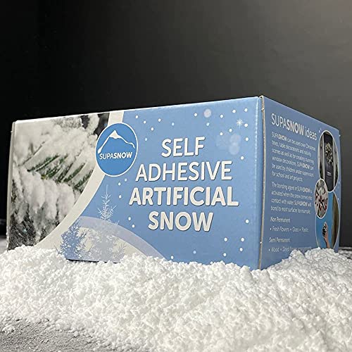 Supa Snow Kit - Self Adhesive Artificial Fake Snow for Christmas Decoration 500g