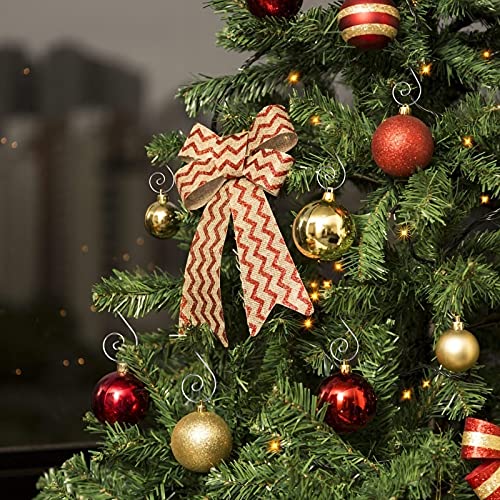 WEDNOK 100pcs Christmas Tree Hooks Xmas S-Shaped Hangers Hook Christmas Ornament Hooks for Hanging Bauble Party Decoration Home DIY Crafts (Silver)