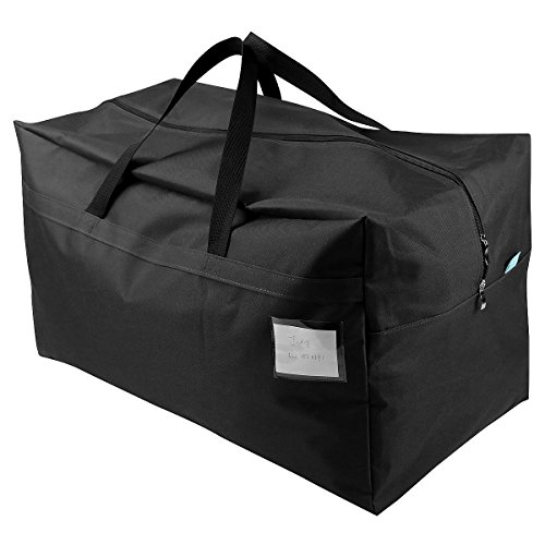 iwill CREATE PRO 70*42*35cm Waterproof Over-sized Christmas, Festival Decorations Organizer Storage Bag, Travel Duffel Bag, Back to School Carry Bag, Washable, Black