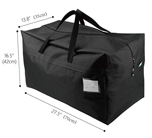 iwill CREATE PRO 70*42*35cm Waterproof Over-sized Christmas, Festival Decorations Organizer Storage Bag, Travel Duffel Bag, Back to School Carry Bag, Washable, Black