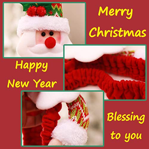 Vanproo Christmas Computer Monitor Cover, Elastic Xmas Decorations Reindeer Computer Monitor Border Cover, Elastic Laptop Computer Cover for Xmas Home Office Decor and New Year Gift Ideas (Snowman)