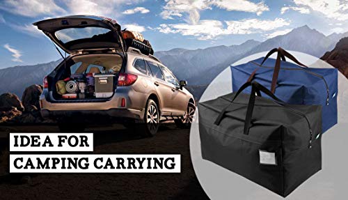 iwill CREATE PRO 70*42*35cm Waterproof Over-sized Christmas, Festival Decorations Organizer Storage Bag, Travel Duffel Bag, Back to School Carry Bag, Washable, Black