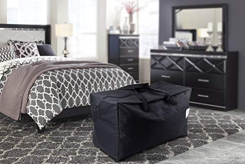 iwill CREATE PRO 70*42*35cm Waterproof Over-sized Christmas, Festival Decorations Organizer Storage Bag, Travel Duffel Bag, Back to School Carry Bag, Washable, Black