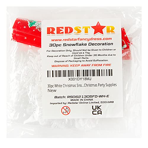 30pc White Christmas Snowflakes – Festive Garland, Christmas Hanging Decoration, Holiday Season, Winter Wonderland, Xmas Home Décor, White Party, Christmas Party Supplies