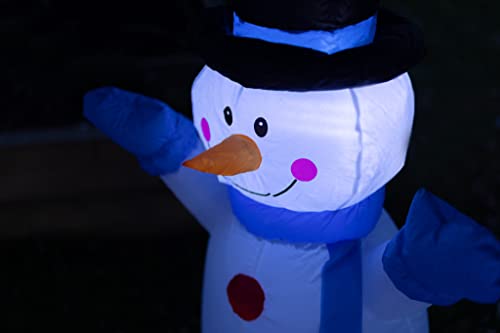 Garden Mile Large Self-Inflatable Snowman with Built-in LED Lights Christmas Decorations Electric Blow Up Giant Illuminated Christmas Ornaments Xmas Figure Statue for Indoor Outdoor Xmas Decorations