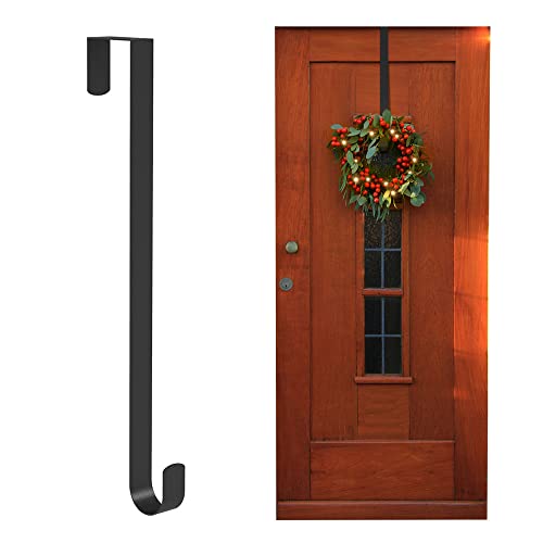 ANSIO Christmas Wreath Hanger for Front Door, 15'' /38cm Wreath Holder for Christmas Decor - Pack of 1 - Black…