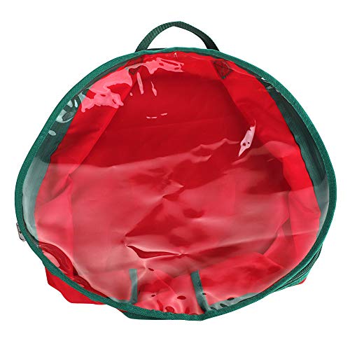 Pannow Christmas Wreath Storage Bag, 40/50cm Clear Garland or Xmas Wreath Container with Handles, Strong and Protective Xmas Wreath Storage Carrying Bag