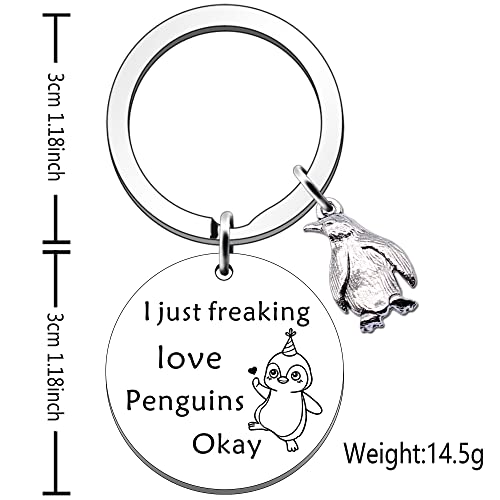 SDOFY Penguin Gifts Penguin Keyring Penguin Gifts for Girls Women Penguin Lover Birthday Christmas Gifts I Just Freaking Love Penguins