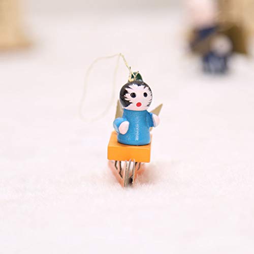 NUOBESTY 48Pcs Mini Wooden Christmas Tree Ornaments Figures Advent Calendar Stuffers Filler Tiny Hanging Xmas Holiday Miniature Decoration