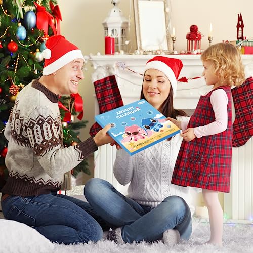 2023 Christmas Advent Calendar Christmas 24 Days Countdown Calendar with Bracelet, Necklace, Ring and Unique Cute Cartoon Charm Christmas Holiday Ornament Gift