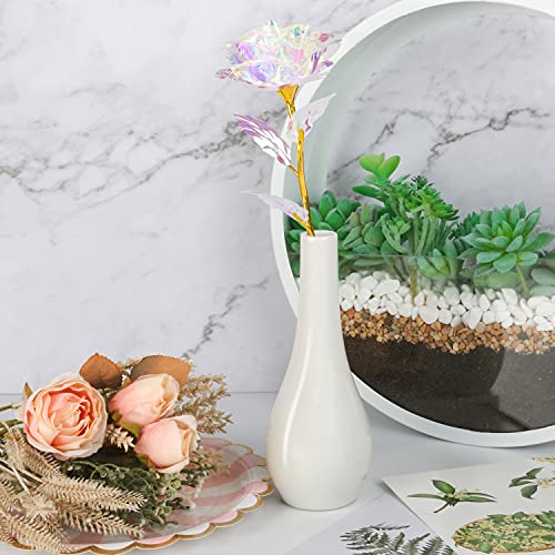 Gifts for Her,Artificial Flower Rose Gift,Rainbow Rose Flower Present with Vase Luxury Gift Box Great Gift Idea for Women,Mom Gifts,Valentine,Thanksgiving Day, Christmas, Birthday, Anniversary