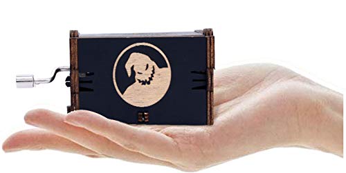Beiwei Music Box Nightmare Wooden Hand Crank Musical Box Gifts for Birthday Christmas Thanksgiving Days Halloween Decor Valentine's Day Black …