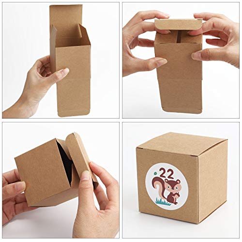 Herefun Advent Calendar Boxs, 24 Christmas Boxes, DIY Christmas Advent Calendar, Advent Calendar, 24 Advent Gift Box, Christmas Countdown Calendar, Christmas for Handicrafts and Decoration Parties (1)