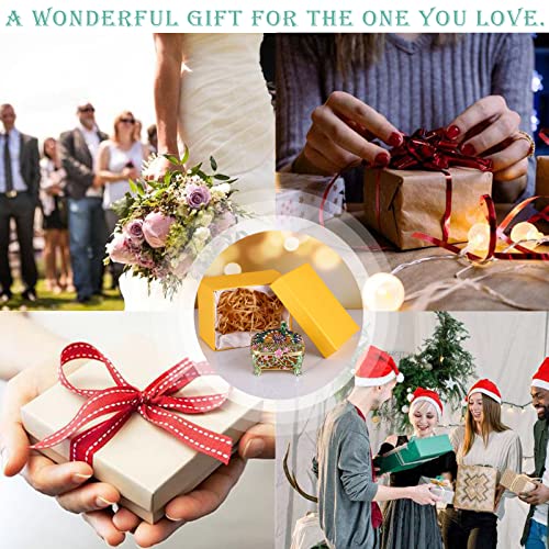 SUMNACON Mini Peacock Style Jewelry Box Holder Trinket Box, Decorative Enamel Hinged Small Jewelry Organizer, Wedding Ring Box Necklace Holder Earrings Organizer