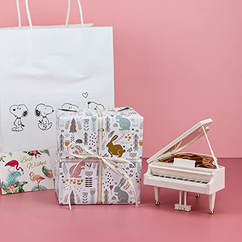 YAXIDAEVER Piano Music Box,Music Box Gift,Mini Piano Tabletop Ornament for Christmas,Birthday 12 x 14 x 18 cm