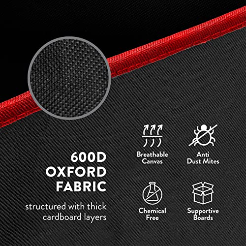 Premium Christmas Bauble Storage Box With Dividers - 64 Compartment Xmas Ornament Storage Box - Designed for Delicate Christmas Decorations & Baubles - Tear Proof 600D Oxford Fabric - 5 Year Warranty