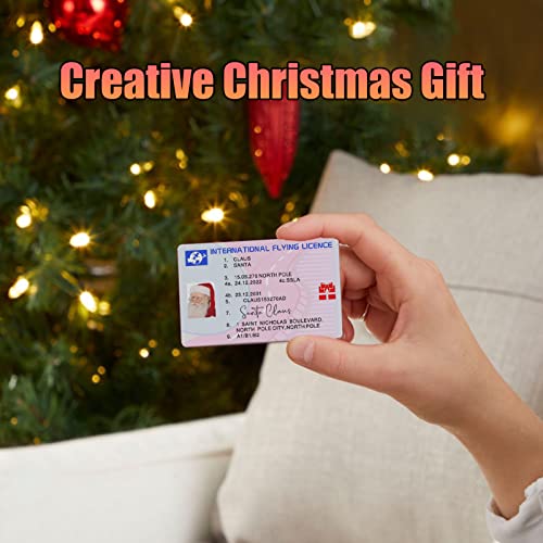 Fox·Bunny Santa Driving License, Santa Licence as Christmas Eve Box Fillers, Santa Flying Licence for Christmas Decoration, Xmas Tree Ornaments