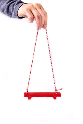 WHITEHILL Christmas Combo Elf Wooden Swing with PDQ + Elf Sleeping Bag Novelty Toy - Festive Tree Holiday Decoration - Decorative Xmas Hanging Ornament + Accessory Fit for Elf on the Shelf