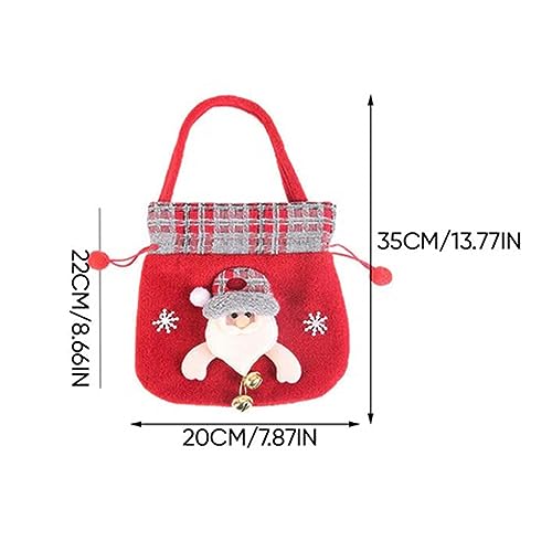 Oaiyeie Snowman Doll Bag,Christmas Drawstring Gift Bags,Reusable Fabric Xmas Favor Bags,Christmas Decoration Gift Bag for Party and Birthday (5pcs-a)