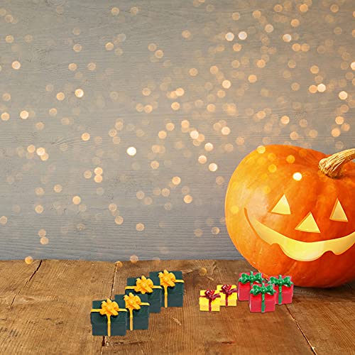 Amosfun 30pcs Christmas Miniature Resin Toys Presents Gift Boxes Xmas Decorations Figure Mini Tree Figurines Ornaments Candy Box Landscape DIY Crafts