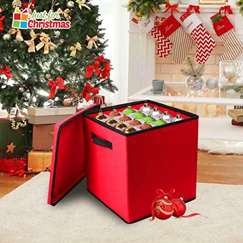 ADEPTNA Heavy Duty Christmas tree Bauble Decoration Storage Case with 4 trays – Holds up to 64 Baubles - Space Saving Stylist Collapsible Design