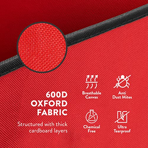 Premium Christmas Bauble Storage Box With Dividers - 64 Compartment Xmas Ornament Storage Box - Designed for Delicate Christmas Decorations & Baubles - Tear Proof 600D Oxford Fabric - 5 Year Warranty