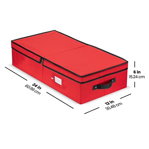 Premium Christmas Bauble Storage Box With Dividers - 64 Compartment Xmas Ornament Storage Box - Designed for Delicate Christmas Decorations & Baubles - Tear Proof 600D Oxford Fabric - 5 Year Warranty