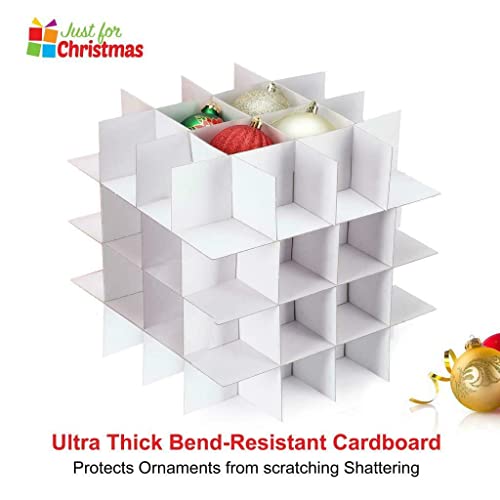 ADEPTNA Heavy Duty Christmas tree Bauble Decoration Storage Case with 4 trays – Holds up to 64 Baubles - Space Saving Stylist Collapsible Design