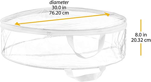 Ram® Clear Wreath Storage Christmas Wreath Garlands Storage Bag With Zip Window 30"