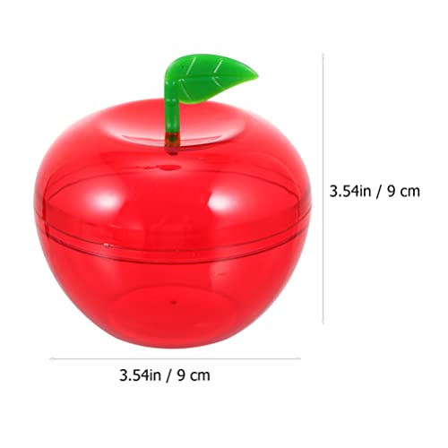 Cabilock 8pcs Christmas Festival Apple- shaped Candy Boxes Christmas Tree Decoration Gift Storage Boxes DIY Fillable Ornaments Ball for Candy Gift Wrap, Red, 9X9X8.2CM