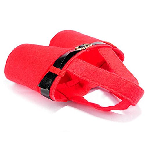 NC Creative Xmas Gift Bags - Santa Pants Style Bag,Lovely Cute Treat Bags,Stocking Tree Filler Sacks Stocking Xmas Gift,Christmas Decor,Christmas Christmas Bag,Candy Tote Bags for Kids, Red, 5 PCS