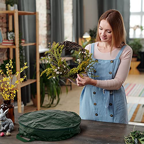 THE TWIDDLERS Premium Christmas Wreath Storage Bag - 60cm, Waterproof & Tearproof, Woven Polyester Xmas Garland Decorations Protection