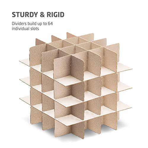 Premium Christmas Bauble Storage Box With Dividers - 64-Compartment Xmas Ornament Storage Container with Zippered Closure - Designed for Delicate Christmas Decorations & Baubles - Tear Proof Non-Woven