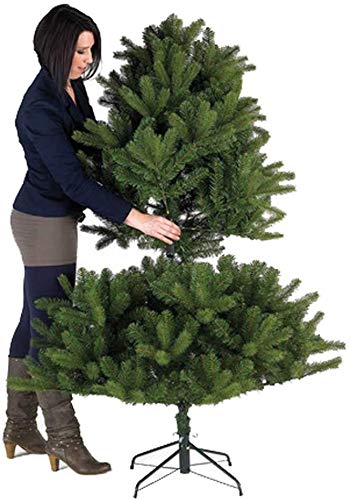 FlickBuyz-Colorado Green Pine Bushy Artificial Christmas Tree Tips 5ft/6ft/7ft Xmas Tree With Metal Stand & FREE BAG (5FT (150CM) 500 tips)