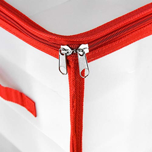 Vinsani 64 Bauble Xmas Christmas Tree Decorations Storage Box with Zip Closure and Side Handle