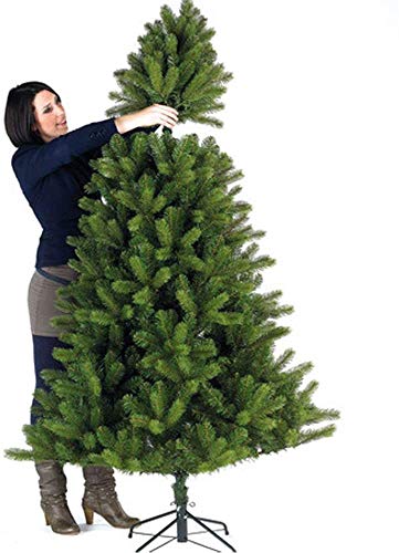 FlickBuyz-Colorado Green Pine Bushy Artificial Christmas Tree Tips 5ft/6ft/7ft Xmas Tree With Metal Stand & FREE BAG (5FT (150CM) 500 tips)