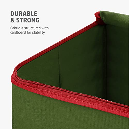 Premium Christmas Bauble Storage Box With Dividers - 64-Compartment Xmas Ornament Storage Container with Zippered Closure - Designed for Delicate Christmas Decorations & Baubles - Tear Proof Non-Woven