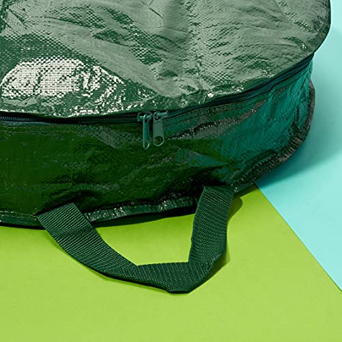 THE TWIDDLERS Premium Christmas Wreath Storage Bag - 60cm, Waterproof & Tearproof, Woven Polyester Xmas Garland Decorations Protection
