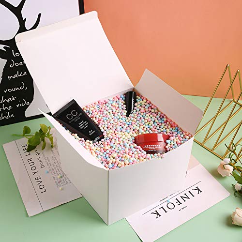 SHIPKEY 10PCS 8x8x8 cm White Cardboard Gift Boxes with Lids | Mini/Small Gift Boxes | Small Paper Boxes for Wedding, Ornament Boxes for Christmas, Holidays, Birthdays and All Other Occasions