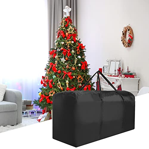 UUHUKP Christmas Tree Storage Bag, Fits Up to 8 ft Tall Artificial Disassembled Trees, Heavy Duty Xmas Holiday Tree Bag with Durable Handles & Dual Zipper