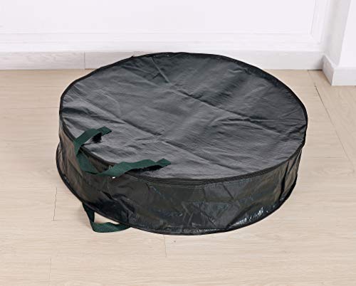 Joiedomi Wreath Storage Container Bag (2 Pack) – Fits Up to 30” (76cm) Artificial Christmas Wreaths, Christmas Wreath Storage Bag with Waterproof Material, Dual Zipper, Carry Handles