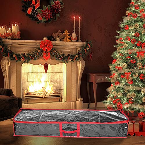 Ram® Grey Christmas Wrapping Paper Storage Bag With Pockets Holds Upto 24 Rolls Gift Wrap Organiser Decorations