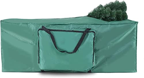 FB FunkyBuys Christmas Tree Bag - Protection For Artificial Xmas Trees & Decorations Durable Waterproof Christmas Tree Storage Bag Carry Handles Dual Zippered Storage Containers (Green)