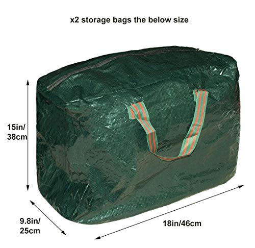 DIVCHI Large Christmas Tree 3Pcs Storage Bag Green - Holiday Artificial Disassembled Trees with Durable Reinforced Handles & Zipper - Waterproof Material Protects from Dust, Moisture & Insect