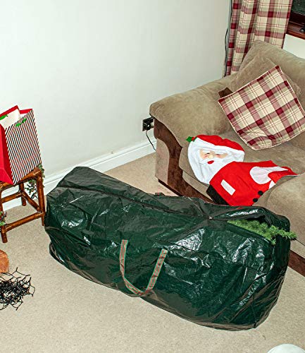 DIVCHI Large Christmas Tree 3Pcs Storage Bag Green - Holiday Artificial Disassembled Trees with Durable Reinforced Handles & Zipper - Waterproof Material Protects from Dust, Moisture & Insect